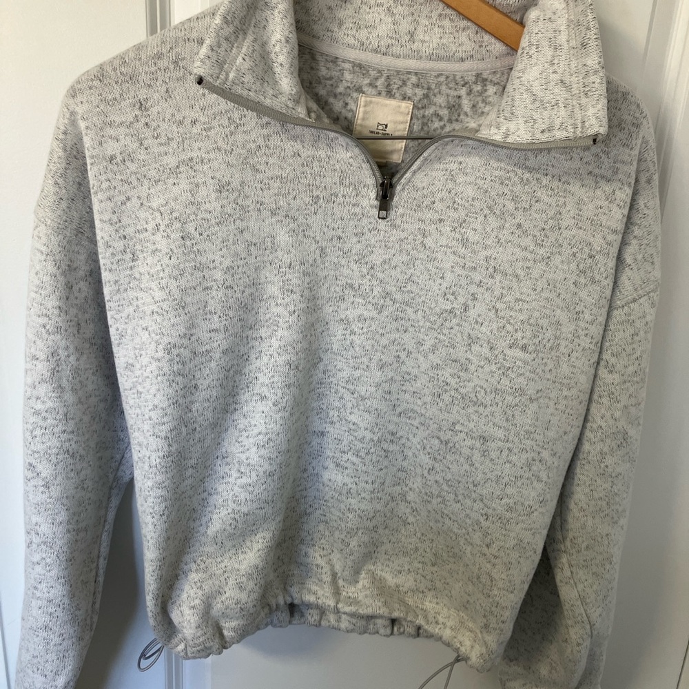 Cozy Gray Cowl Neck Sweater with Relaxed Fit